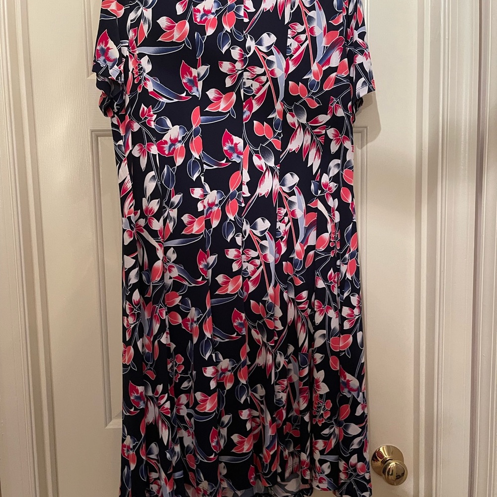 Roz and Ali short sleeve floral dress 16W